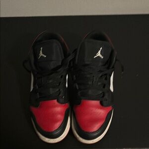 Jordan Women's Sneakers - Black, Red, and White